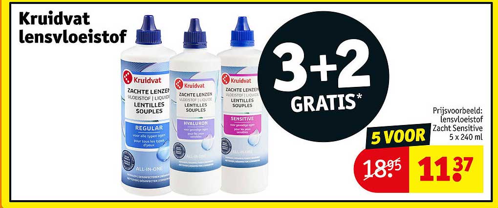 Kruidvat lensvloeistof 3+2 GRATIS*