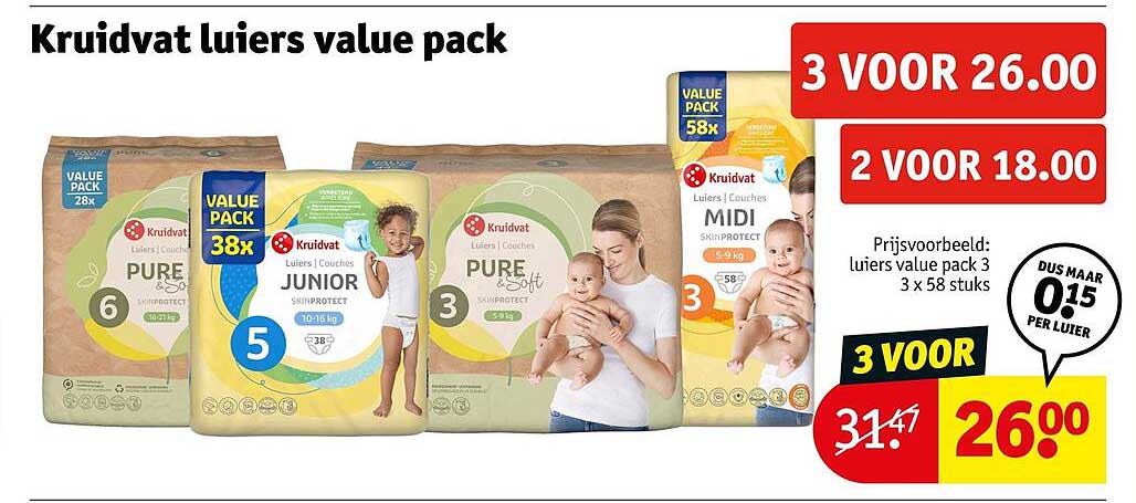 Kruidvat luiers value pack