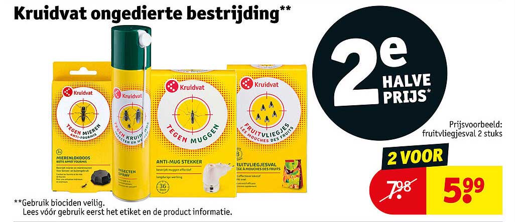 Kruidvat ongedierte bestrijding** 2e halve prijs*