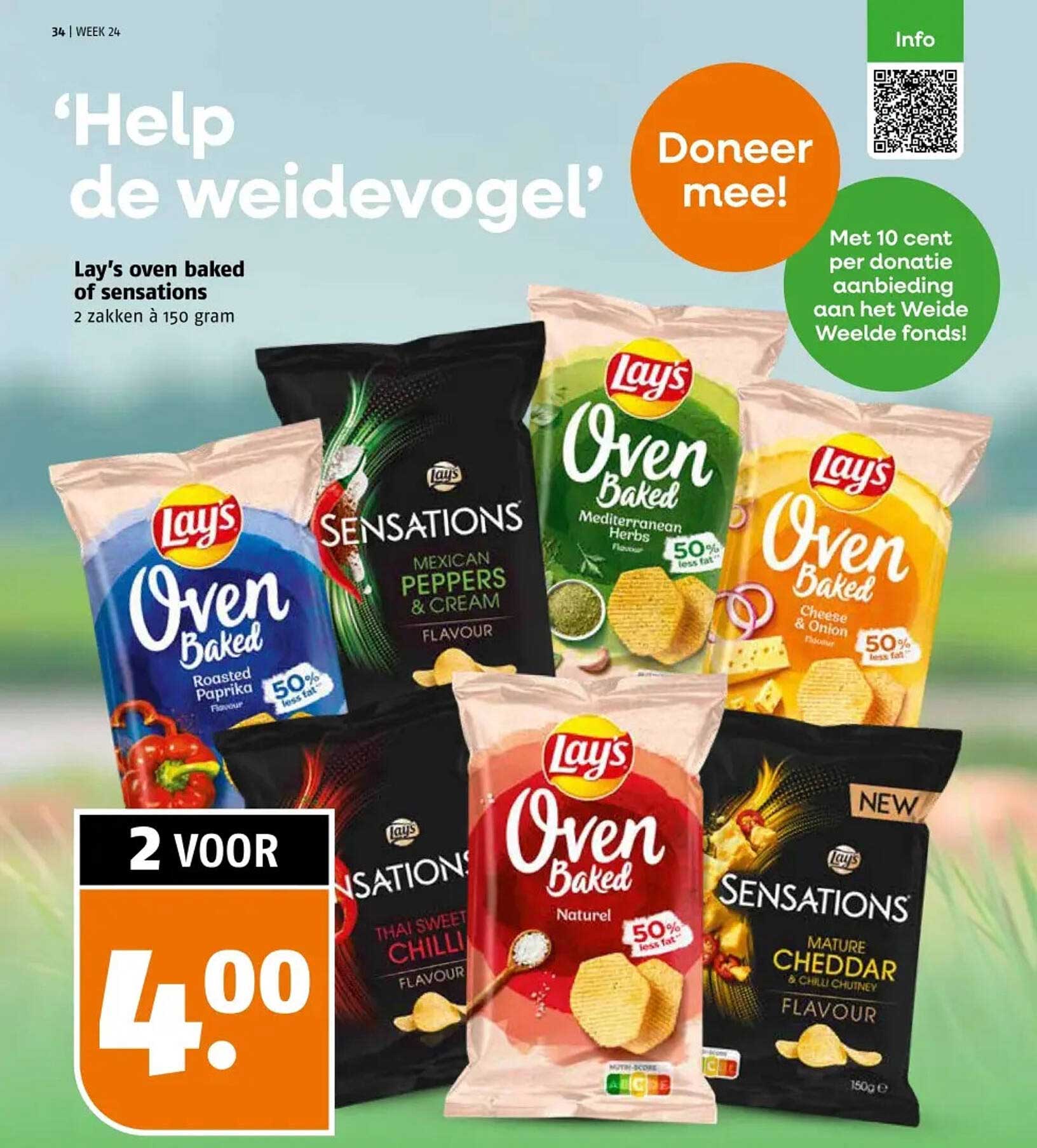 Lay's oven baked of sensations 2 zakken à 150 gram