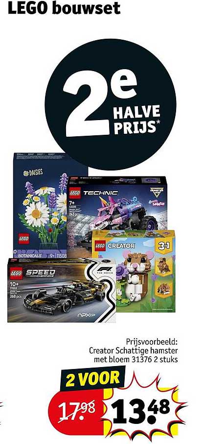LEGO bouwset 2e halve prijs