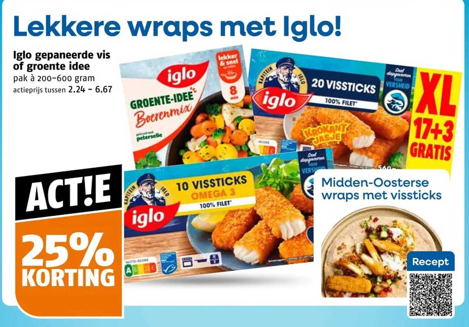 Lekkere wraps met Iglo! 25% korting