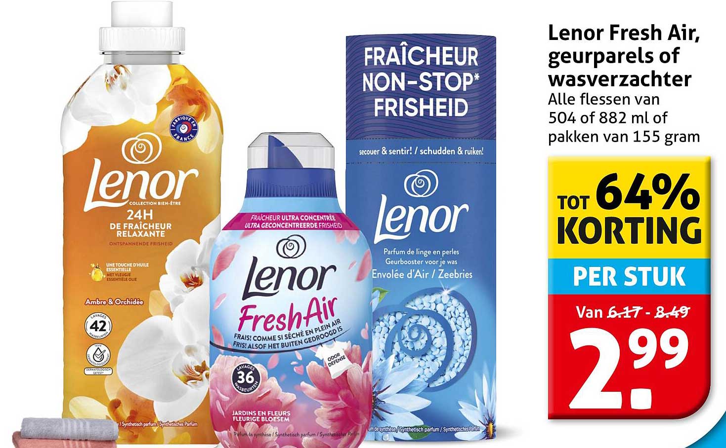Lenor Fresh Air, geurparels of wasverzachter