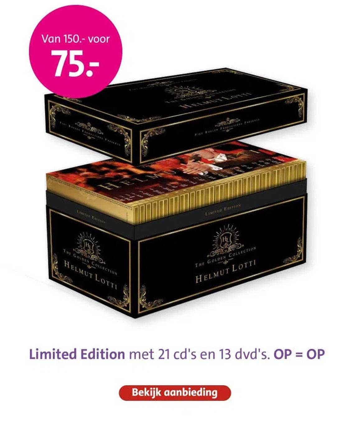 Limited Edition met 21 cd's en 13 dvd's. OP = OP