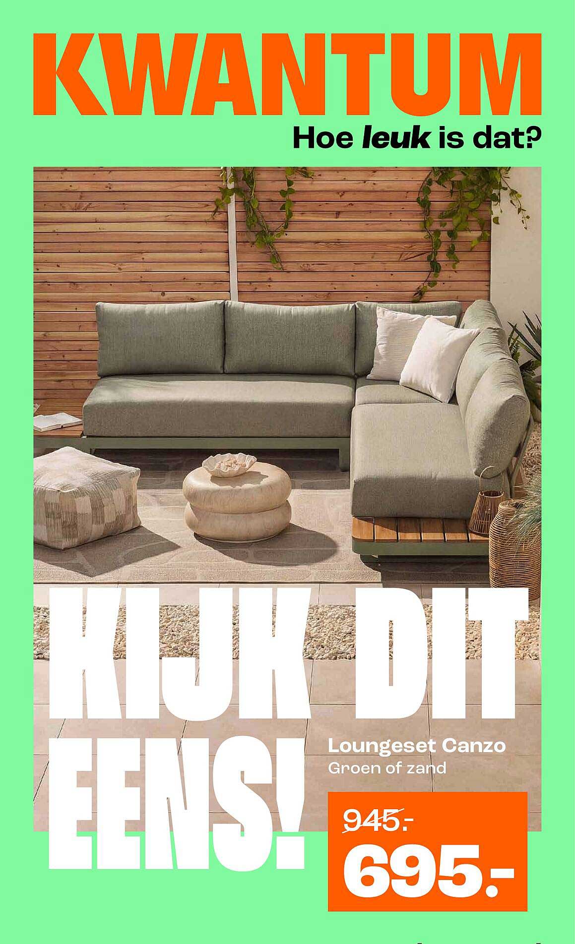 Loungeset Canzo Groen of zand
