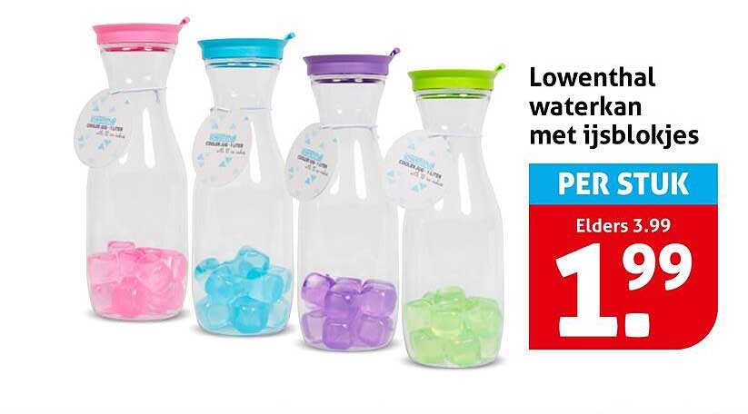 Lowenthal waterkan met ijsblokjes PER STUK