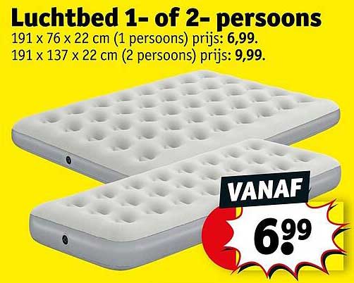 Luchtbed 1- of 2- persoons