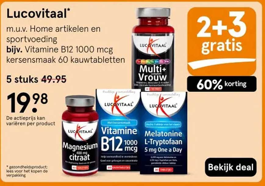 Lucovitaal* 2+3 gratis