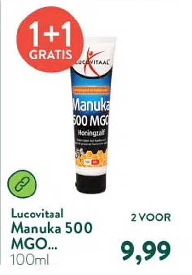 Lucovitaal Manuka 500 MGO... 1+1 gratis