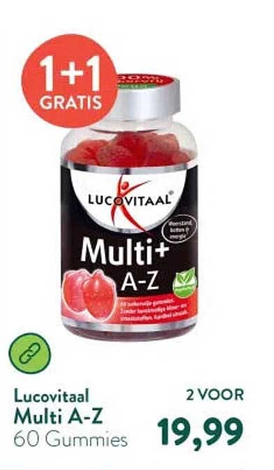 Lucovitaal Multi A-Z 60 Gummies 1+1 GRATIS