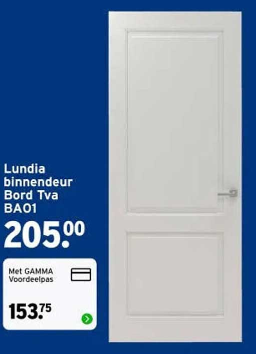 Lundia binnendeur Bord Tva BA01