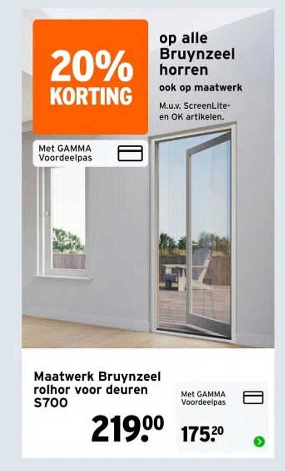 Maatwerk Bruynzeel rolhor voor deuren S700 20% korting