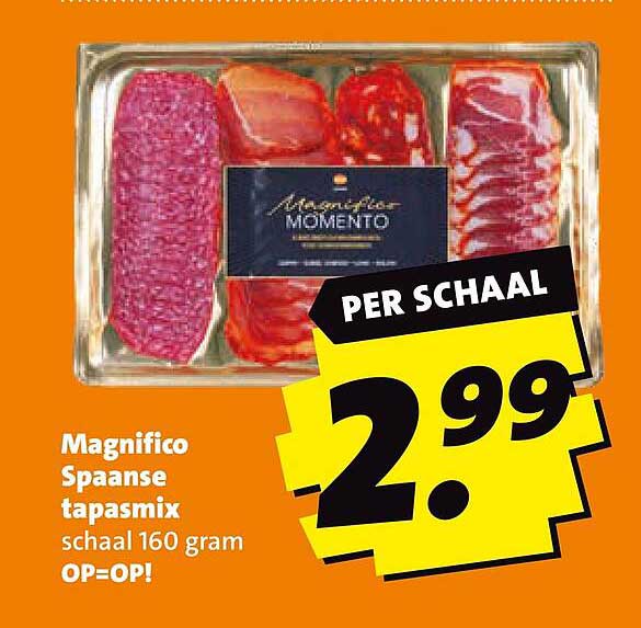 Magnifico Spaanse tapasmix schaal 160 gram OP=OP!