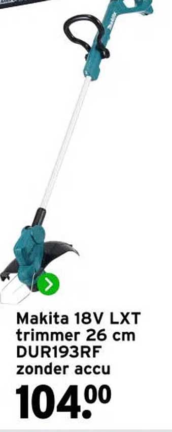 Makita 18V LXT trimmer 26 cm DUR193RF zonder accu