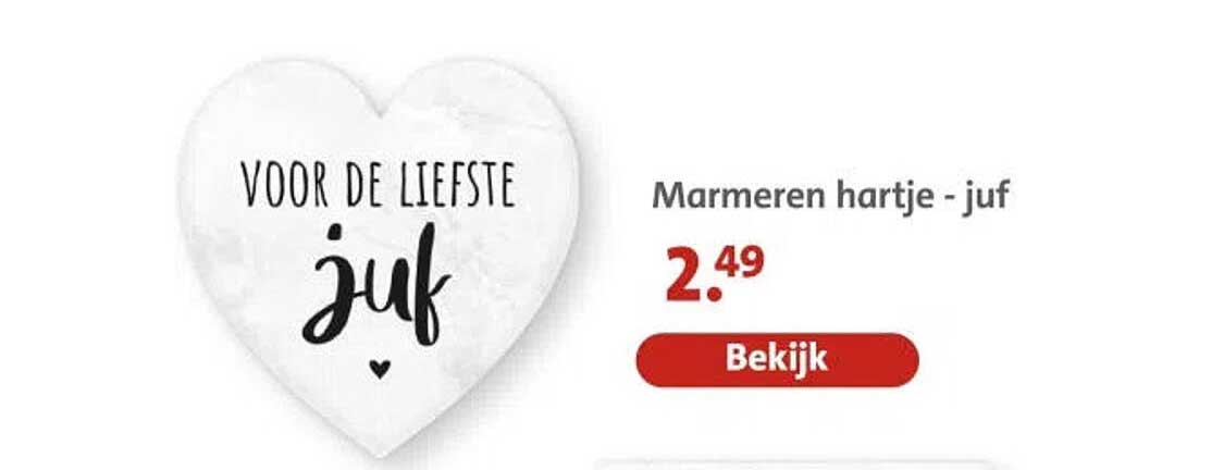 Marmeren hartje - juf