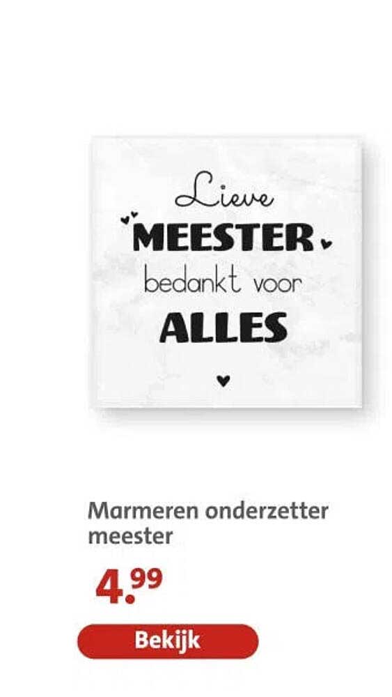 Marmeren onderzetter meester