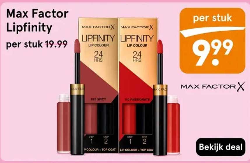 Max Factor Lipfinity per stuk