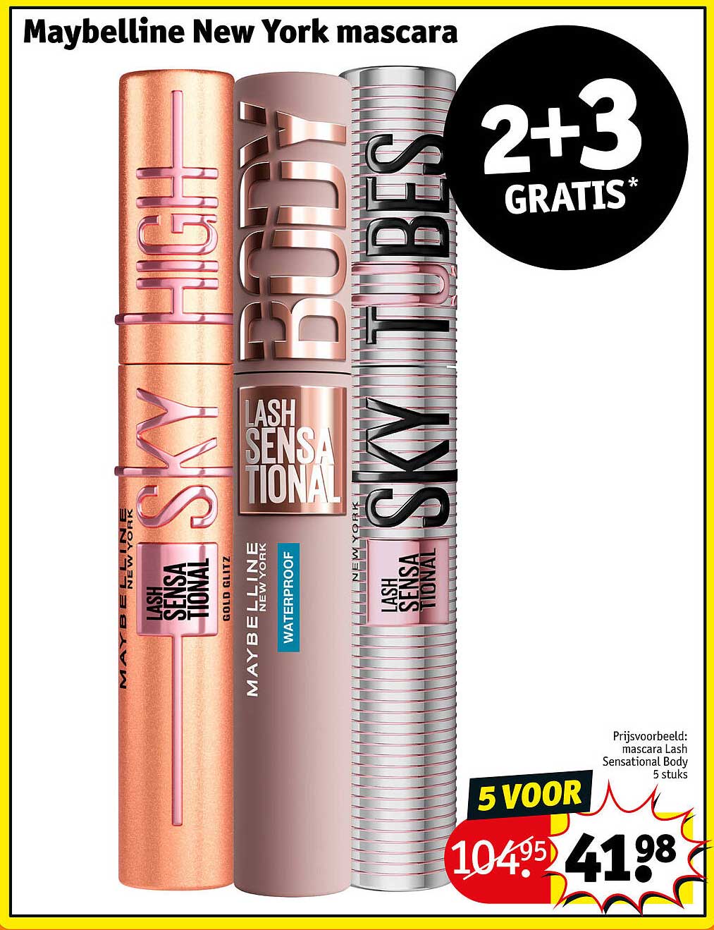 Maybelline New York mascara 2+3 GRATIS*