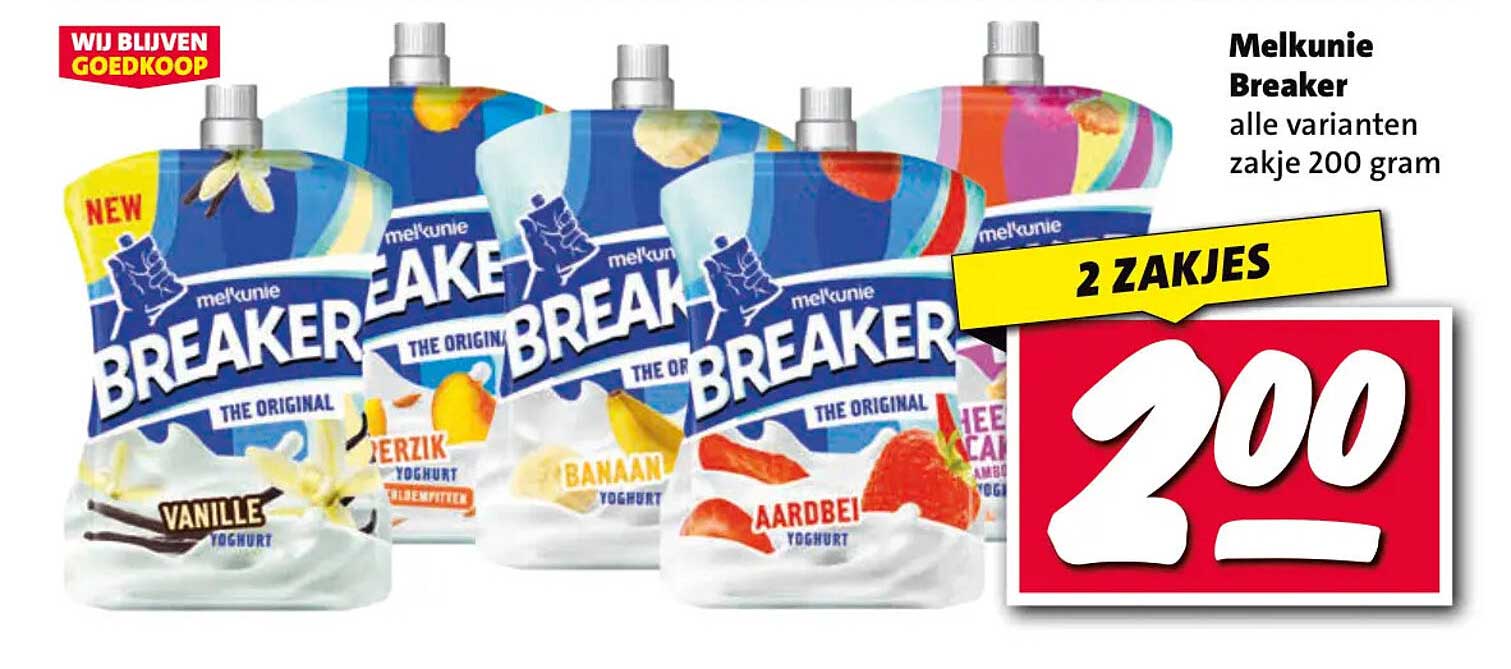 Melkunie Breaker alle varianten zakje 200 gram 2 zakjes