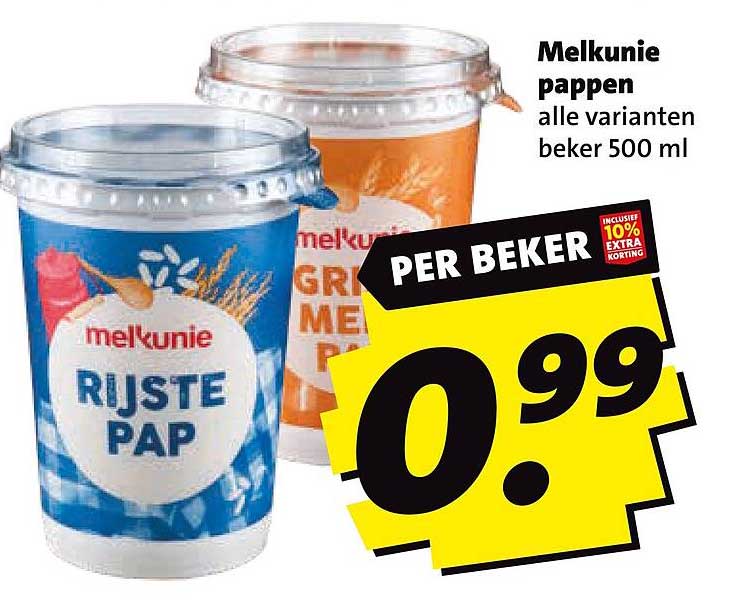 Melkunie pappen alle varianten beker 500 ml