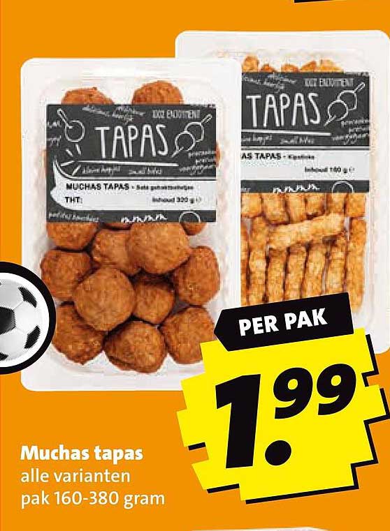 Muchas tapas alle varianten pak 160-380 gram
