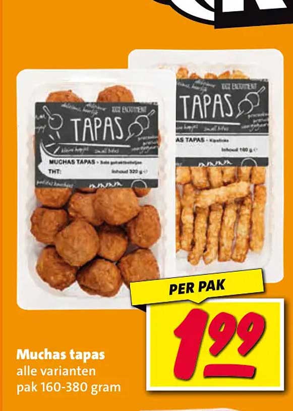 Muchas tapas alle varianten pak 160-380 gram