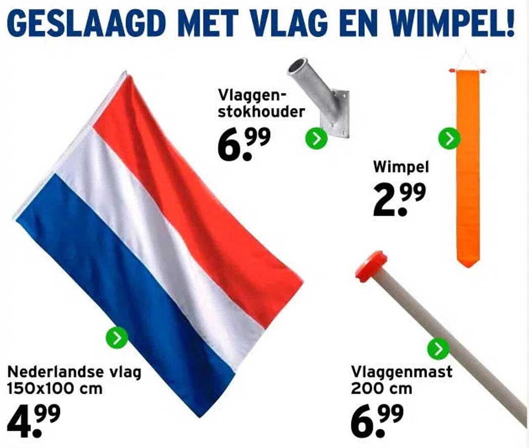 Nederlandse vlag 150x100 cm