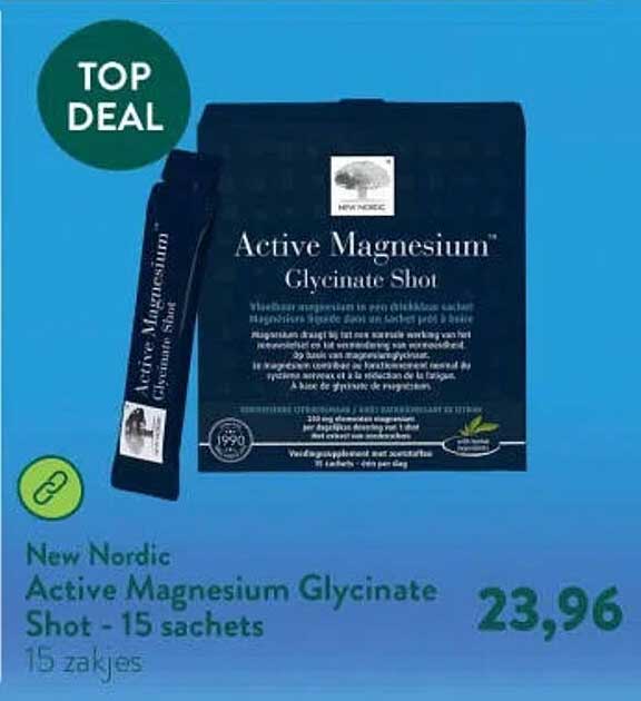 New Nordic Active Magnesium Glycinate Shot - 15 sachets