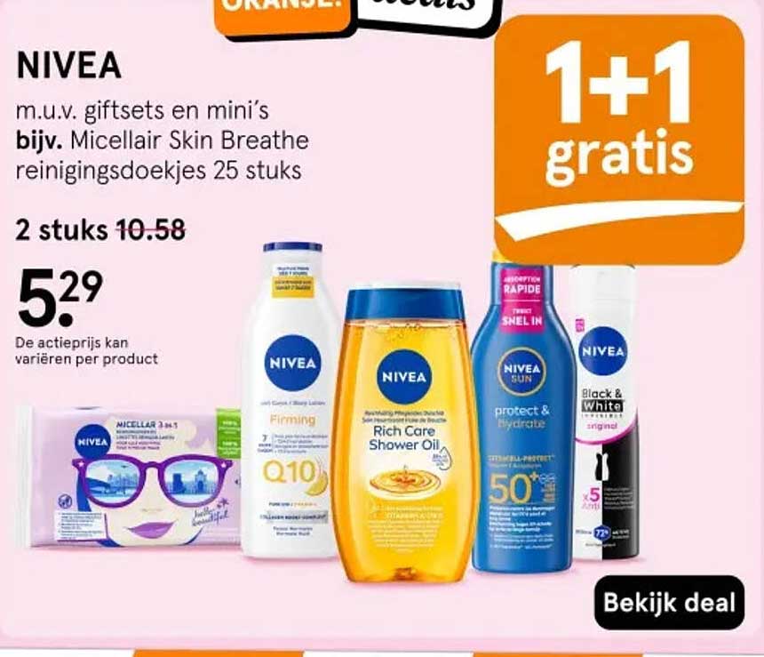 NIVEA 1+1 gratis