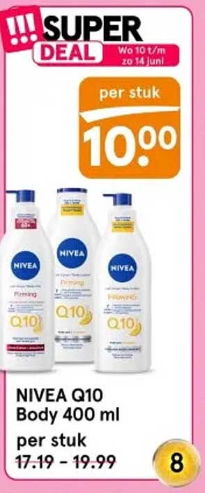 NIVEA Q10 Body 400 ml per stuk