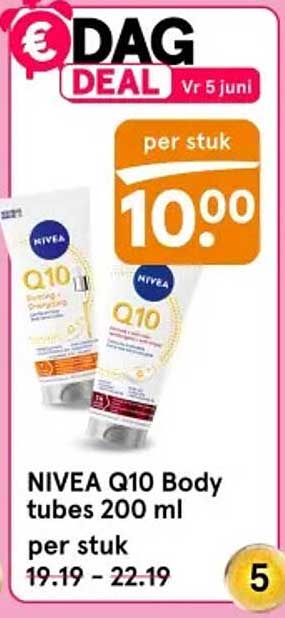 NIVEA Q10 Body tubes 200 ml per stuk
