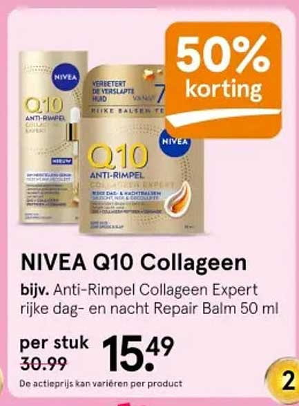 NIVEA Q10 Collageen 50% korting