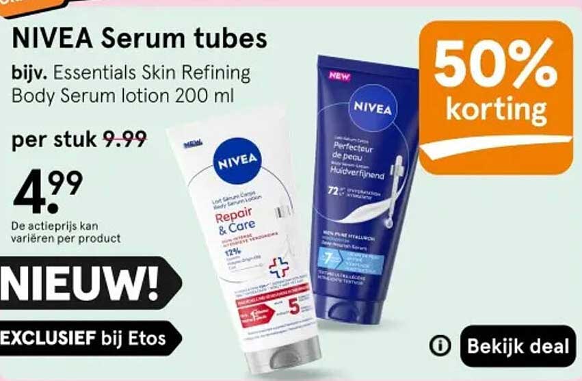 NIVEA Serum tubes