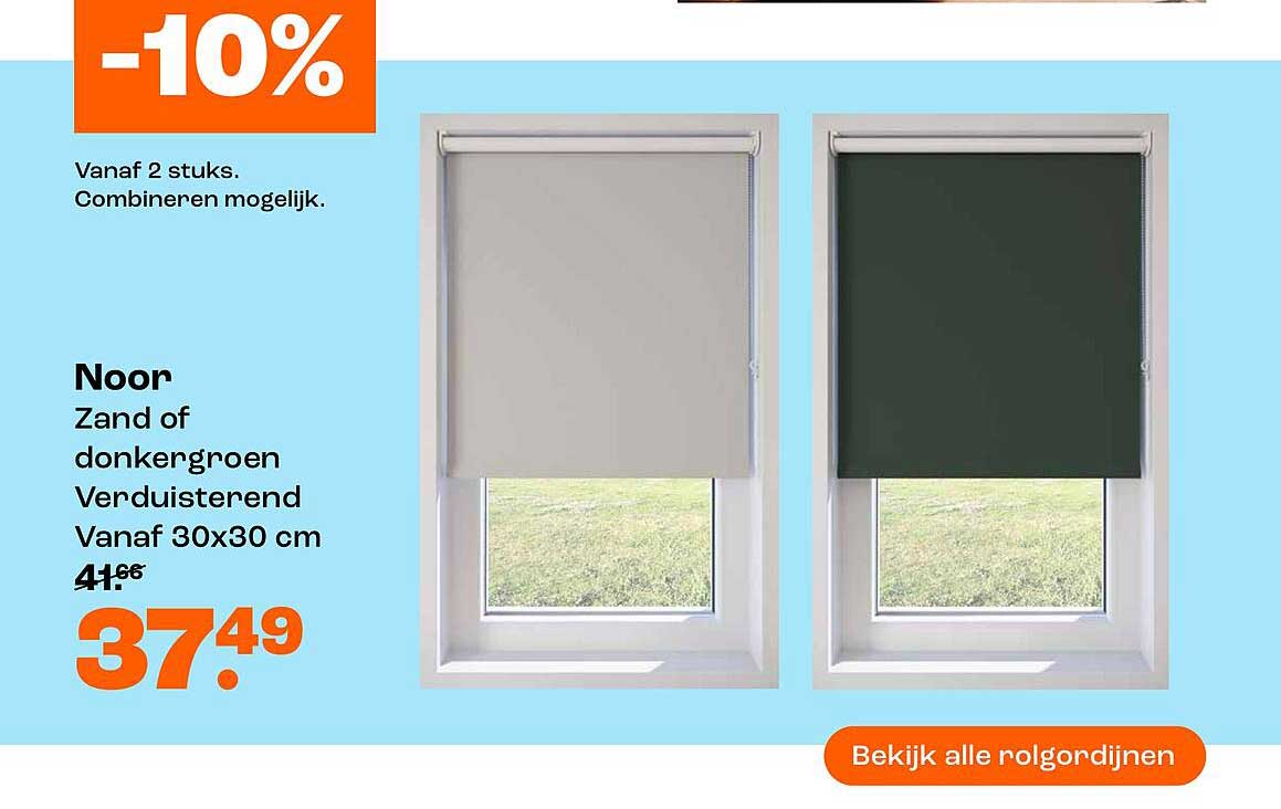Noor Zand of donkergroen Verduisterend Vanaf 30x30 cm -10%