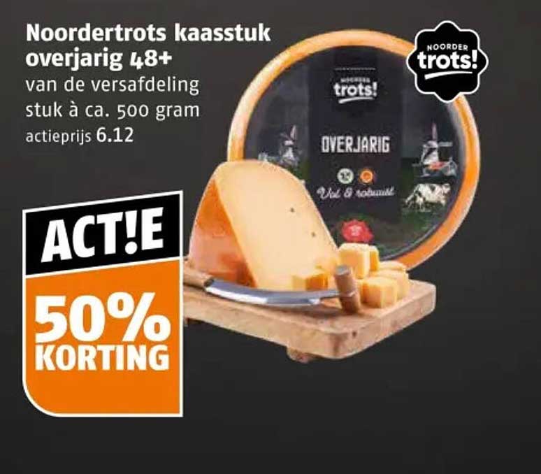 Noordertrots kaasstuk overjarig 48+ 50% korting
