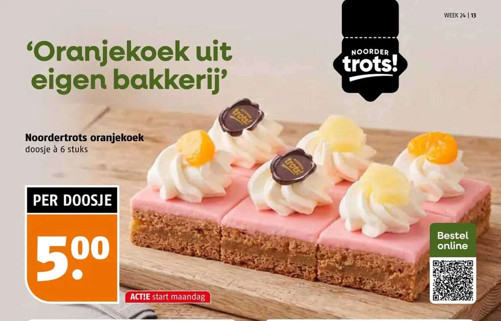 Noordertrots oranjekoek doosje à 6 stuks
