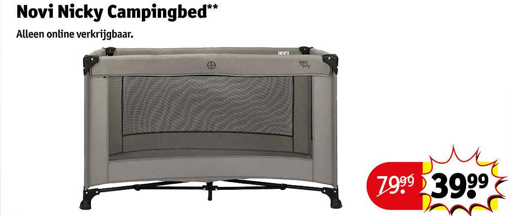 Novi Nicky Campingbed** Alleen online verkrijgbaar.