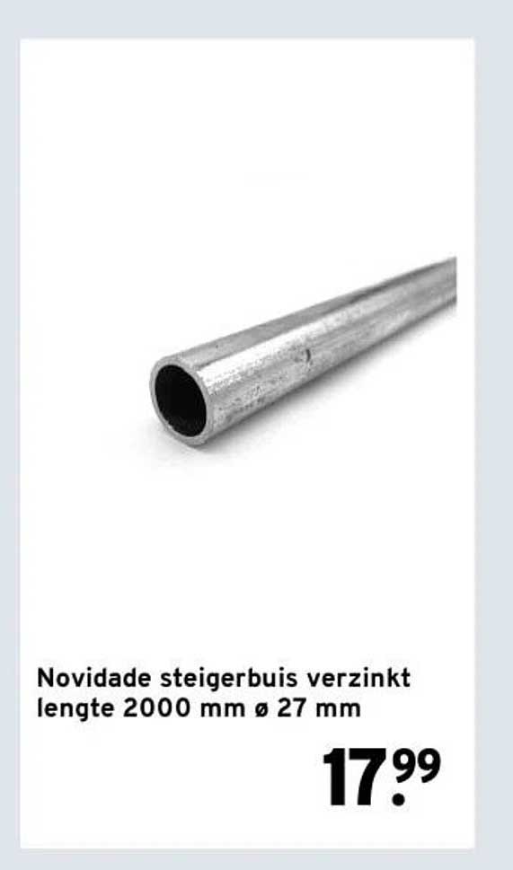 Novidade steigerbuis verzinkt lengte 2000 mm ø 27 mm