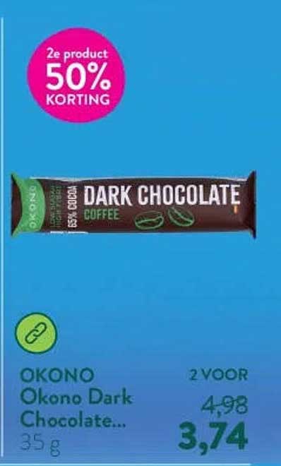 OKONO Okono Dark Chocolate... 2e product 50% KORTING