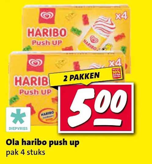 Ola haribo push up pak 4 stuks 2 pakken
