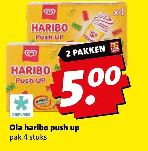 Ola haribo push up pak 4 stuks 2 pakken