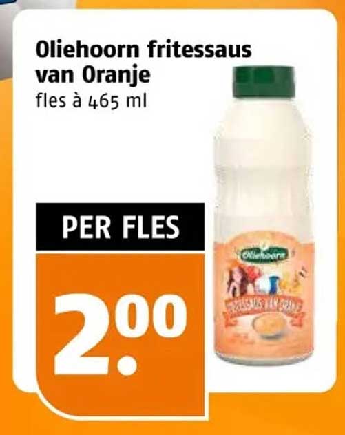 Oliehoorn fritessaus van Oranje