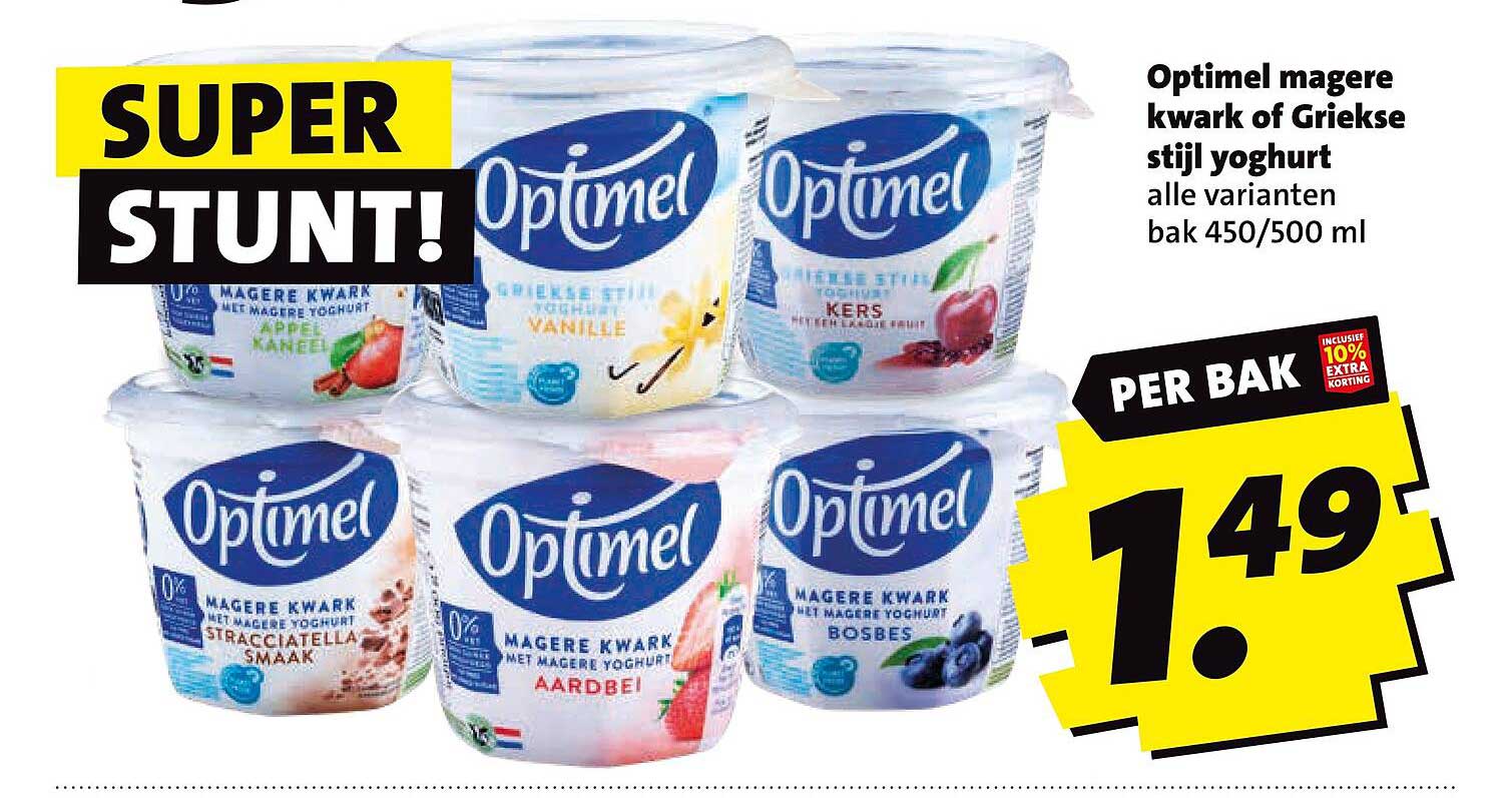 Optimel magere kwark of Griekse stijl yoghurt