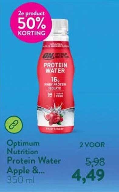 Optimum Nutrition Protein Water Apple &... 350 ml 2e product 50% korting