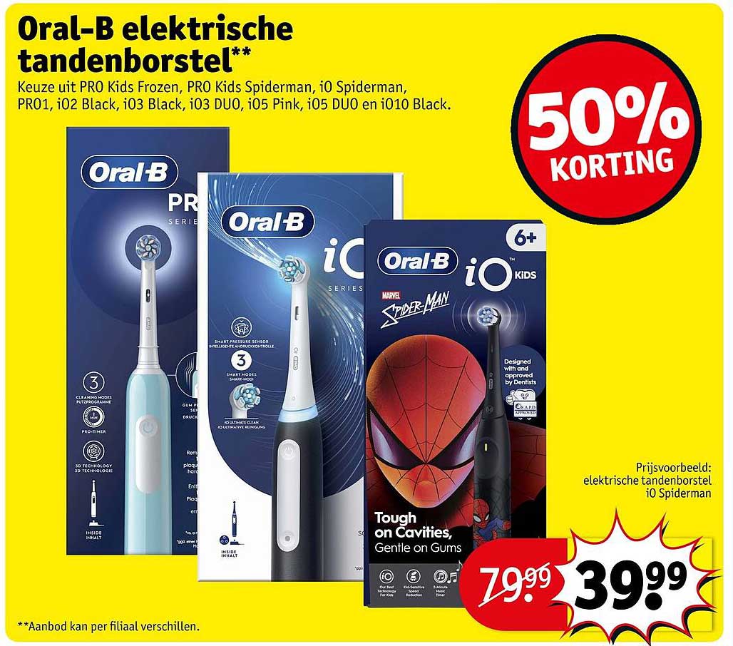 Oral-B elektrische tandenborstel** 50% korting