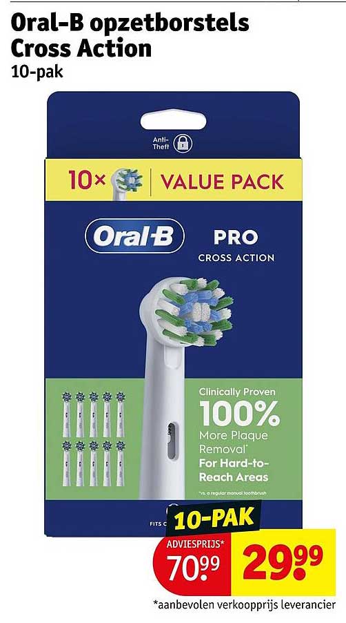 Oral-B opzetborstels Cross Action 10-pak