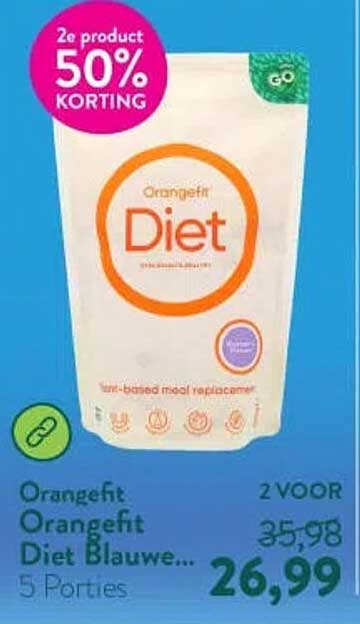 Orangefit Diet Blauwe... 5 Porties 2e product 50% korting