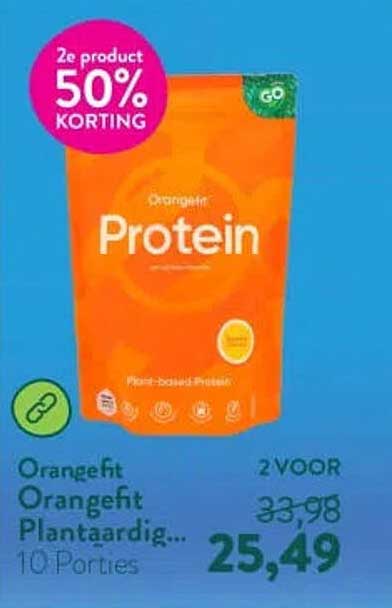 Orangefit Protein Plantaardig... 10 Porties 2e product 50% KORTING