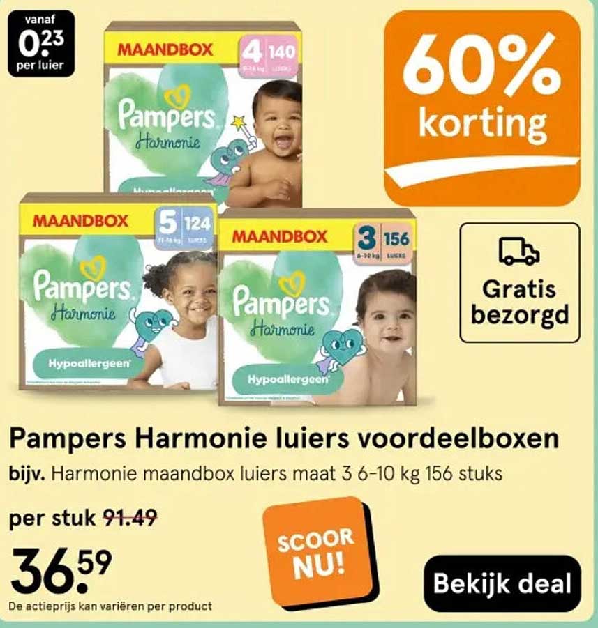 Pampers Harmonie luiers voordeelboxen