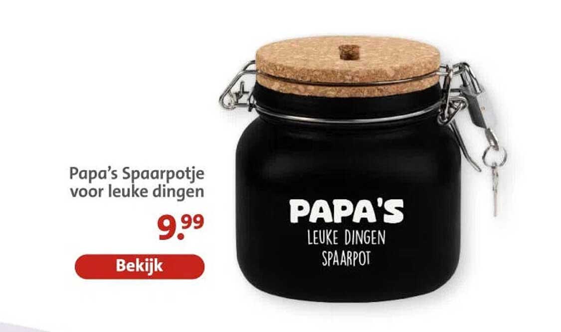 Papa's Spaarpotje voor leuke dingen